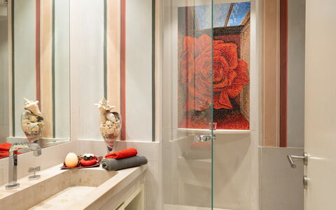 Tenuta Bagni De'Consoli 24: Interior Design, Wall, Plumbing Fixture, Flooring, Lighting, Bathroom Sink, Ceiling, Bathroom, Plumbing, Room