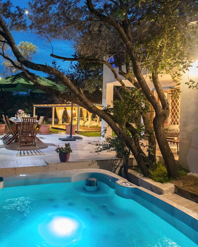 Casa Valentina 6: Swimming Pool, Night, Resort, Lighting, Furniture, Eco Hotel, Landscape Lighting, Estate, Outdoor Furniture, Flowerpot