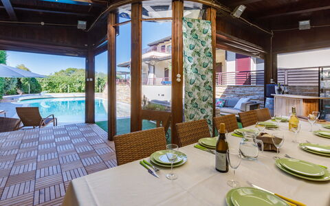 Villa Alais 8: Home, Resort, Chair, Shade, Wood Stain, Deck, Eco Hotel, Porch, Estate, Villa