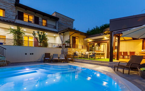 Villa Alais 8: Swimming Pool, Residential Area, Resort, Architecture, Home, House, Estate, Eco Hotel, Landscape Lighting, Villa