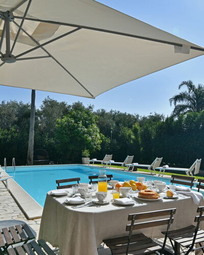 Villa Afrodite 8: Swimming Pool, Umbrella, Outdoor Furniture, Furniture, Resort, Chair, Shade, Sunlounger, Eco Hotel, Hotel
