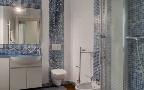 Villa Eden 8: Bathroom, Plumbing Fixture, Interior Design, Flooring, Bathroom Sink, Floor, Tile, Plumbing, Sink, Tap