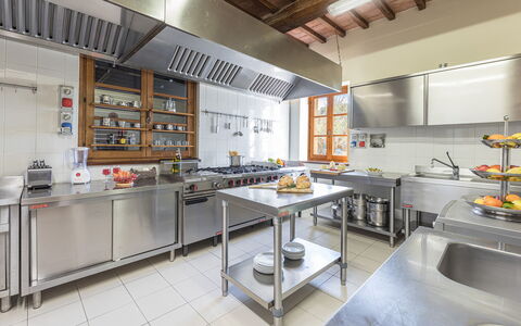 Tenuta Montiepoli 12+3: Kitchen, Kitchen Appliance, Countertop, Major Appliance, Furniture, Kitchen Stove, Interior Design, Flooring, Lighting, Ceiling