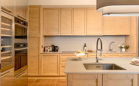 Santa Maria Maddalena 10: Cabinetry, Countertop, Kitchen, Furniture, Interior Design, Flooring, Kitchen Appliance, Wood, Cupboard, Drawer