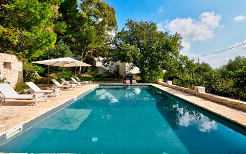 Villa Giari 8: Swimming Pool, Outdoor Furniture, Resort, Estate, Sunlounger, Shade, Eco Hotel, Hacienda, Villa, Water Feature