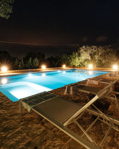 Villa Giari 8: Swimming Pool, Resort, Composite Material, Night, Water Feature, Eco Hotel, Leisure, Thermae, Landscape Lighting, Outdoor Furniture