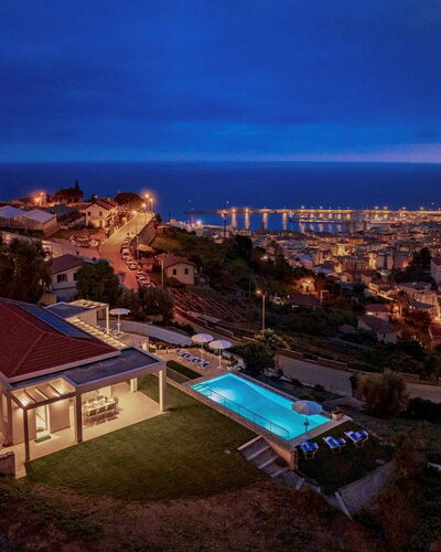Villa Gioia 8: Swimming Pool, Resort, Estate, Dusk, Resort Town, Villa, Hotel, Evening, Eco Hotel, Seaside Resort