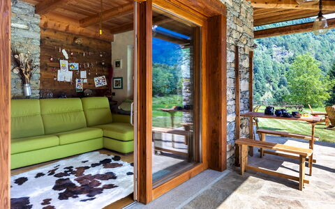 Chalet Walser 4+2: Wood, Home, Cottage, Log Cabin, Wood Stain, Hardwood, Natural Material, Chair, Porch, Lumber
