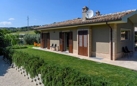 Villino le Moie 4+2: House, Home, Roof, Shrub, Cottage, Residential Area, Door, Land Lot, Garden