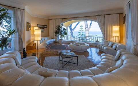 Villa Carina 12: Furniture, Interior Design, Couch, Flooring, Floor, Living Room, Home, Ceiling, Apartment
