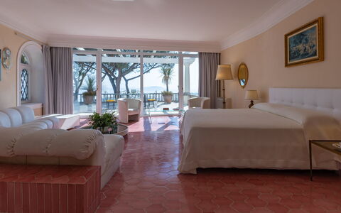 Villa Carina 12: Furniture, Interior Design, Bedroom, Bed, Floor, Flooring, Bed Sheet, Bedding, Linens, Bed Frame