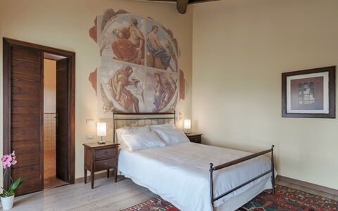 Tenuta Navelli 12+2: Wall, Furniture, Interior Design, Bedroom, Wood, Flooring, Bed, Floor, Bed Sheet, Ceiling