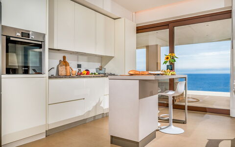 Villa Mulberry 10: Furniture, Interior Design, Flooring, Floor, Kitchen, Wood, Ceiling, Apartment, Kitchen Appliance, Cabinetry