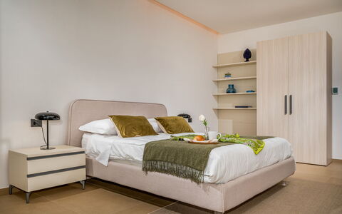 Villa Mulberry 10: Furniture, Bed, Interior Design, Bedding, Bedroom, Bed Sheet, Wall, Flooring, Floor, Wood