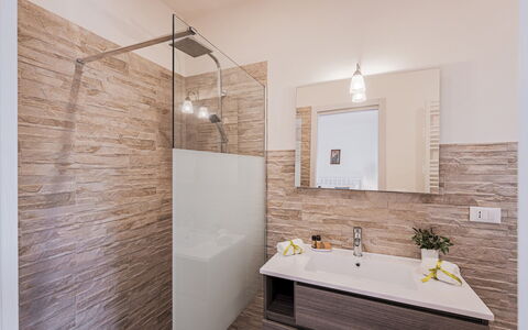 Villa Puspo 8: Flooring, Plumbing Fixture, Bathroom, Interior Design, Bathroom Cabinet, Floor, Bathroom Sink, Tap, Plumbing, Sink