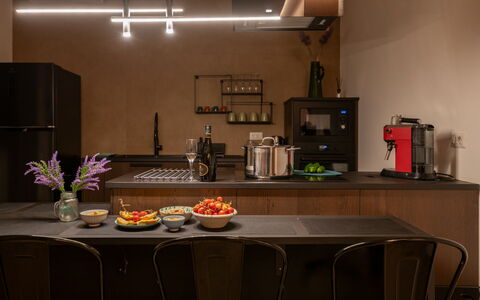 Kapoka 6: Furniture, Interior Design, Lighting, Light Fixture, Ceiling, Kitchen, Flooring, Home, Kitchen Appliance, Room