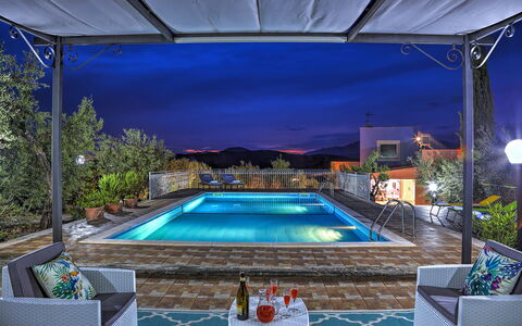 Villa Ipazia 6: Swimming Pool, Blue, Furniture, Resort, Chair, Flowerpot, Eco Hotel, Outdoor Furniture, Composite Material, Houseplant
