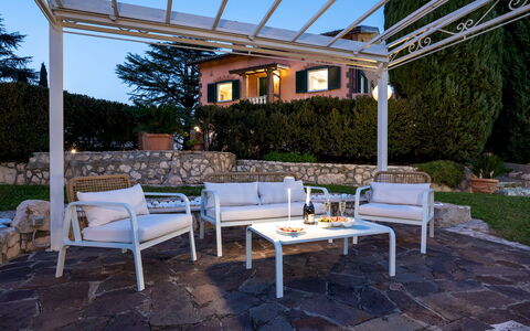 Tenuta Cavi 10: Furniture, Outdoor Furniture, Chair, Shade, Garden, Outdoor Structure, Outdoor Table, Patio, Landscaping, Design
