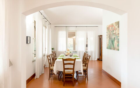 La Scuderia 8: Furniture, Interior Design, Flooring, Wood, Ceiling, Floor, Dining Room, Table, Kitchen & Dining Room Table, Chair