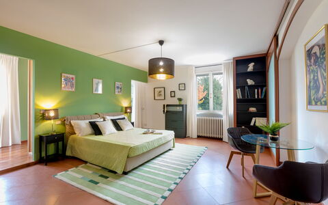 La Scuderia 8: Furniture, Interior Design, Wall, Flooring, Room, Bed, Floor, Ceiling, Bedroom, Wood