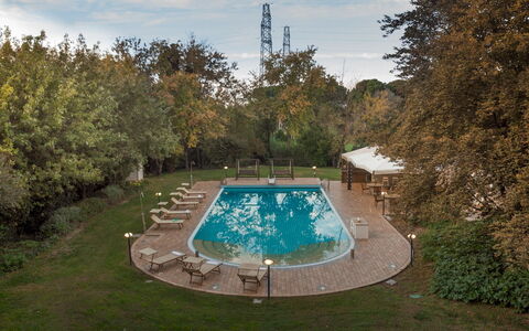 La Scuderia 8: Swimming Pool, Resort, Thermae, Shade, Outdoor Furniture, Eco Hotel, Water Feature, Leisure, Garden, Landscaping