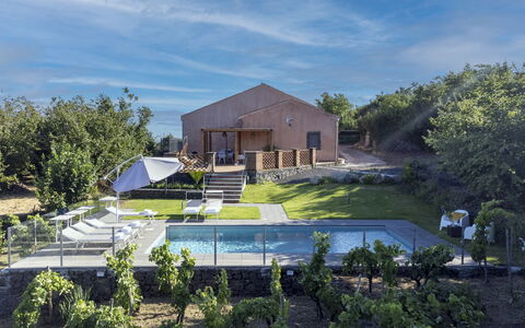 Vigne Dell'Etna 6: Swimming Pool, Cottage, Estate, Leisure, Umbrella, Backyard, Outdoor Furniture, Garden, Sunlounger, Resort