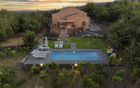 Vigne Dell'Etna 6: Swimming Pool, Resort, Residential Area, Composite Material, Estate, Leisure, Eco Hotel, Backyard, Outdoor Furniture, Garden