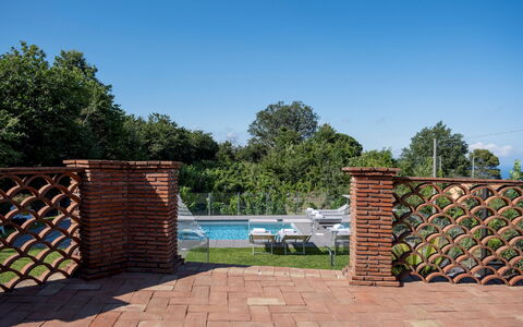 Vigne Dell'Etna 6: Wall, Brick, Brickwork, Composite Material, Shade, Garden, Design, Swimming Pool, Landscaping