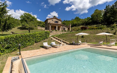 Poggio delle Lumie 6: House, Estate, Swimming Pool, Garden, Farmhouse, Cottage, Villa, Landscaping, Village, Hacienda