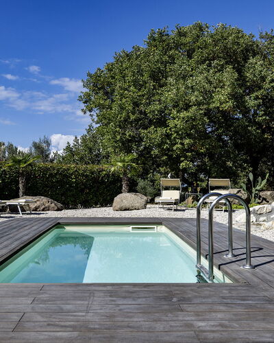 Villa Sparta 8+2: Swimming Pool, Composite Material, Outdoor Furniture, Shade, Garden, Resort, Deck, Eco Hotel, Landscaping, Backyard