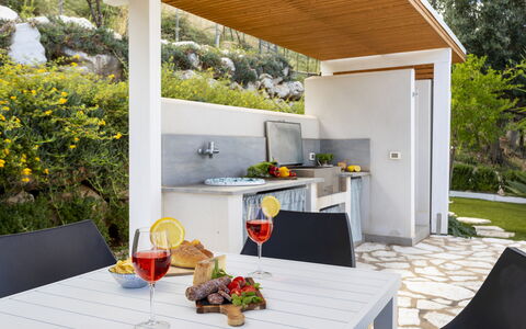 Villa dei Sospiri 4: Furniture, Chair, Outdoor Furniture, Garden, Shade, Houseplant, Kitchen & Dining Room Table, Outdoor Structure, Patio, Design
