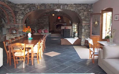Villa Arbeio 8+6: Furniture, Flooring, Table, Interior Design, Chair, Floor, Ceiling, Living Room, Room, Kitchen & Dining Room Table