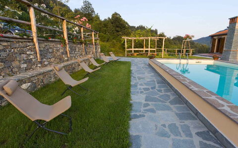 Villa Arbeio 8+6: Swimming Pool, Resort, Flagstone, Eco Hotel, Outdoor Furniture, Estate, Landscaping, Porch, Thermae, Courtyard