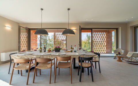 Cascina Buzio 12: Furniture, Interior Design, Chair, Table, Flooring, Wood, Kitchen & Dining Room Table, Dining Room, Floor, Ceiling