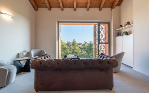 Cascina Buzio 12: Furniture, Interior Design, Wall, Wood, Flooring, Floor, Room, Lighting, Home, Living Room