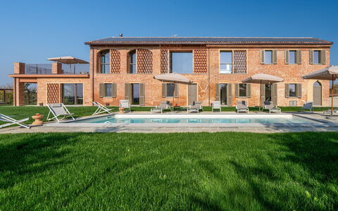 Cascina Buzio 12: Swimming Pool, Estate, Lawn, Farmhouse, Villa, Resort, Yard, Hacienda, Outdoor Furniture, Mansion