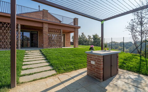 Cascina Buzio 12: Garden, Shade, Outdoor Structure, Pergola, Landscaping, Design, Yard, Pavilion, Backyard, Patio