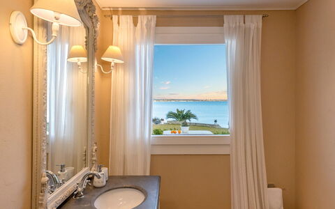 Baia L'Aura 8: Interior Design, Lighting, Sea, Ocean, Curtain, Plumbing Fixture, Hotel, Lamp, Window Treatment, Resort