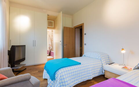 Casa Eugenia 8: Furniture, Interior Design, Bed, Bedroom, Flooring, Floor, Wood, Room, Ceiling, Bed Sheet
