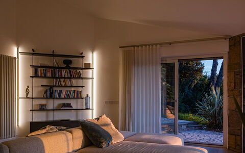 Villa Giulia 8: Furniture, Interior Design, Wall, Flooring, Floor, Living Room, Room, Couch, Ceiling, Home