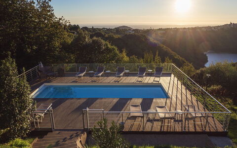 Villa Giulia 8: Blue, Swimming Pool, Leisure, Outdoor Furniture, Eco Hotel, Resort, Deck, Fence, Sunlounger