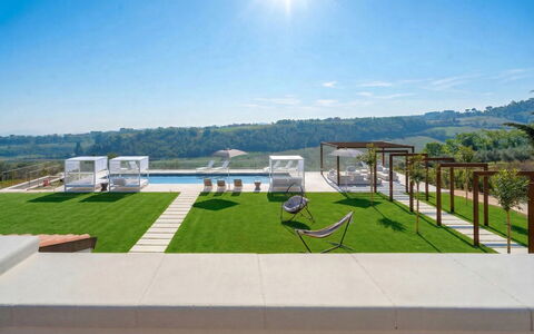 Villa Oxa 12+2: Swimming Pool, Outdoor Furniture, Garden, Artificial Turf, Lawn, Landscaping, Resort, Park, Balcony, Villa