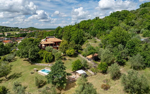 Villa Il Ritiro 8: Tree, Vegetation, Landscape, Rural Area, Residential Area, Plant Community, Human Settlement, Estate, Bird'S-Eye View, Shrubland