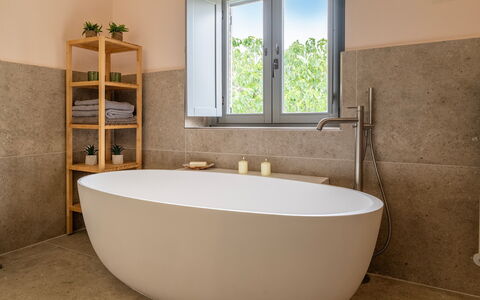 Tenuta Santa Cristina 10: Plumbing Fixture, Wall, Flooring, Bathroom, Bathtub, Floor, Interior Design, Plumbing, Tap, Composite Material