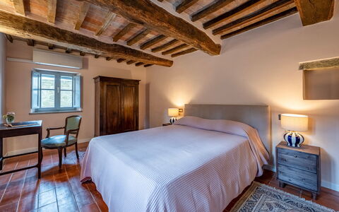 Tenuta Santa Cristina 10: Flooring, Interior Design, Furniture, Floor, Room, Home, Bedroom, Bed, Ceiling, Bed Frame