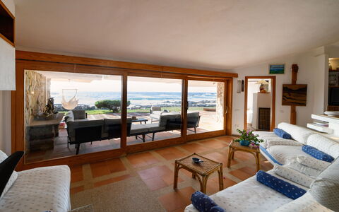 Villa Portobello 10+2: Furniture, Couch, Interior Design, Living Room, Floor, Flooring, Room, Home, Chair