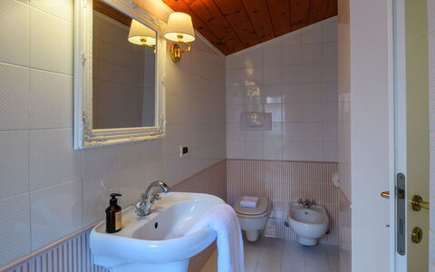 Villa Fiola 8: Wall, Interior Design, Flooring, Plumbing Fixture, Floor, Bathroom, Room, Ceiling, Plumbing, Lighting