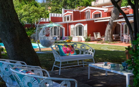 Villa Fiola 8: Hacienda, Chair, Yard, Balcony, Outdoor Furniture, Resort, Hotel, Courtyard, Backyard