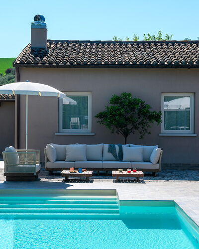 Villa Isola 8+2: Swimming Pool, Outdoor Furniture, Furniture, Resort, Residential Area, Home, Composite Material, Estate, Shade, Garden