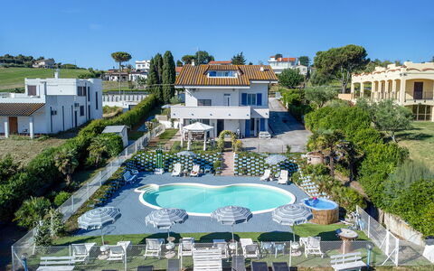 Villa Alma 8+2: Swimming Pool, Resort, Outdoor Furniture, Umbrella, Estate, Resort Town, Hotel, Villa, Eco Hotel, Sunlounger